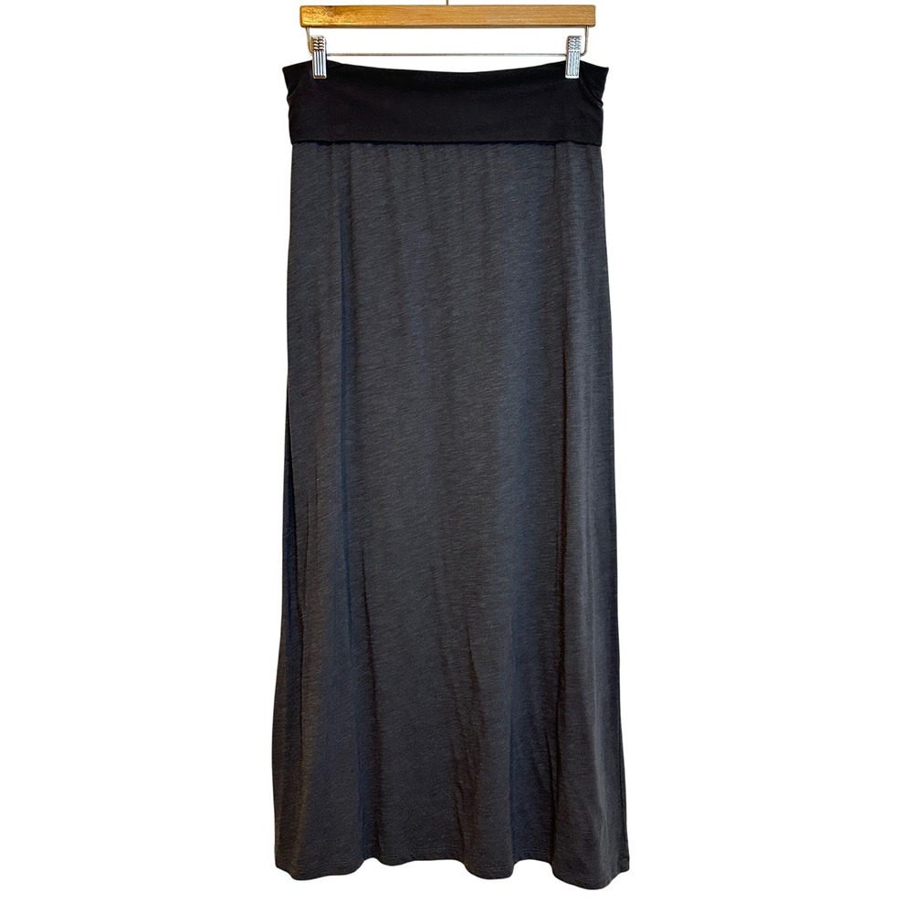 Fresh Laundry Fold Over Waist Maxi‎ Skirt Womens Large Relaxed Soft Boho stretch